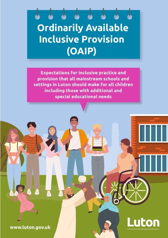 Cover of Luton Council's Ordinarily Available Inclusive Provision (OAIP) guide